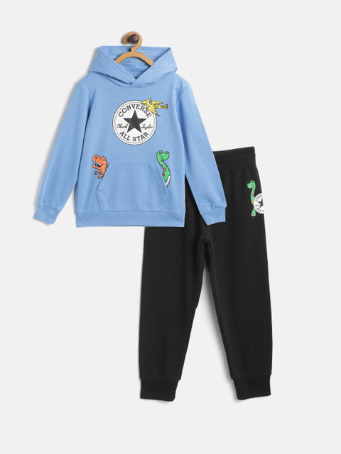 

Converse Boys Blue & Black Printed Sweatshirt with Jogger