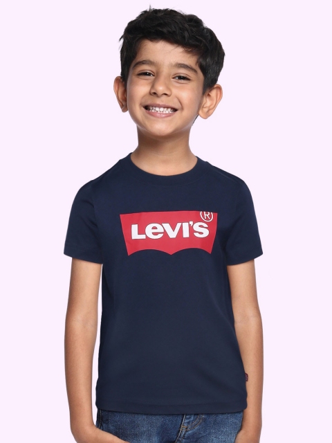 

Levis Boys Navy Blue Brand Logo Printed T-shirt