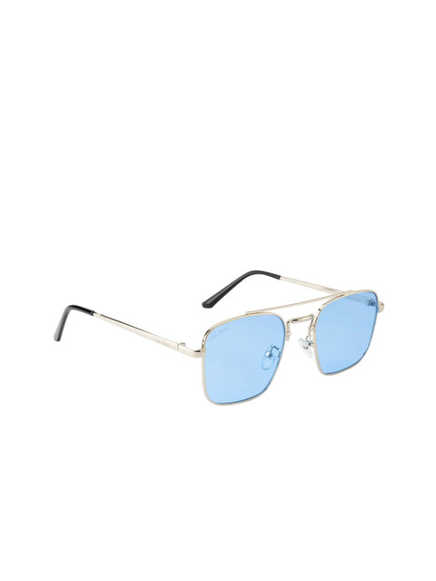 

Ted Smith Unisex Blue Lens Aviator Sunglasses with UV Protected Lens CARAVAN_C6