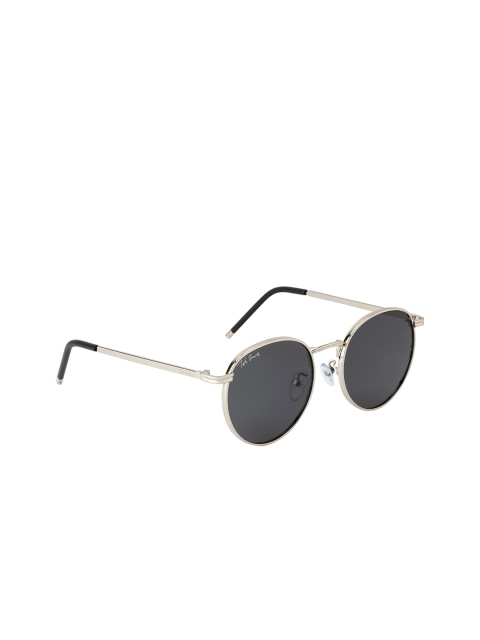 

Ted Smith Unisex Grey Lens & Silver-Toned Round Sunglasses with UV Protected Lens ROWDY_C7