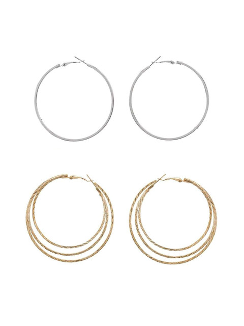 

Anouk Gold-Toned Circular Set of 2 Hoop Earrings