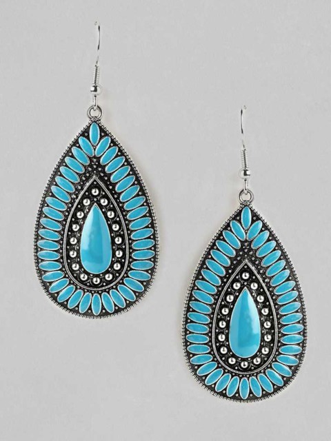 

Anouk Silver-Toned Crescent Shaped Drop Earrings