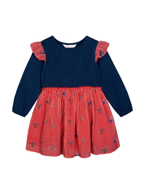 

Budding Bees Red Checked Dress