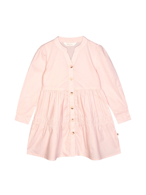 

Budding Bees Pink Shirt Midi Dress