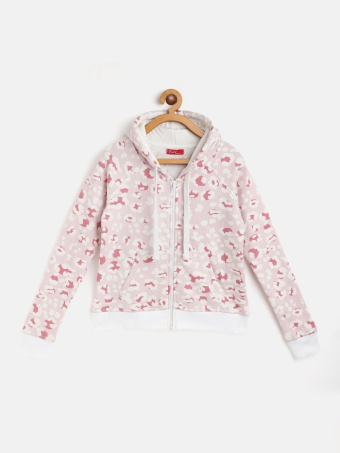 

Rute Girls Multicoloured Cotton Fleece Printed Front-Open, Multi