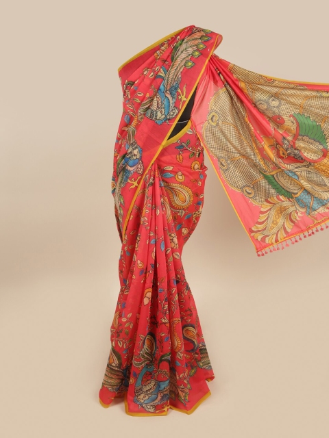 

Pothys Coral Ethnic Motifs Printed Silk Cotton Saree
