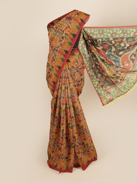 

Pothys Multicolour Floral Printed Silk Cotton Saree, Multi