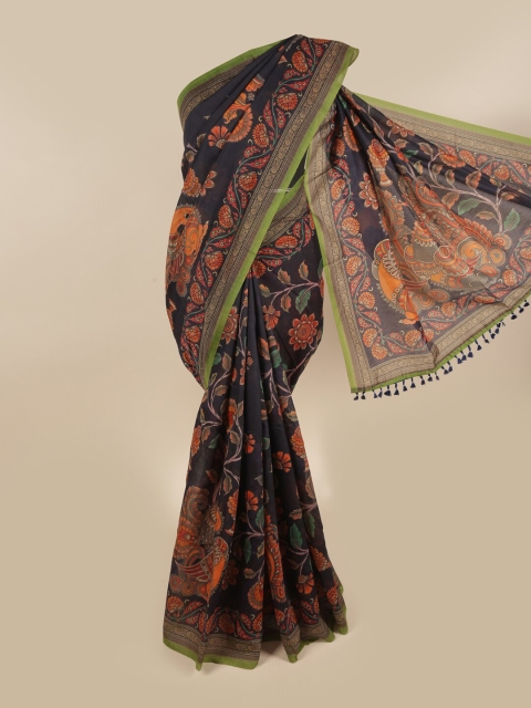 

Pothys Multicolour Floral Printed Cotton Blend Saree, Multi