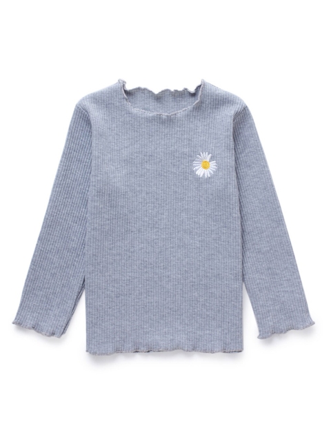 

SteezMe Grey Applique Regular Top