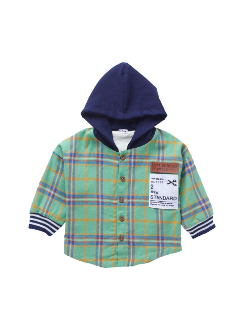 

SteezMe Boys Green Yellow Checked Tailored Jacket
