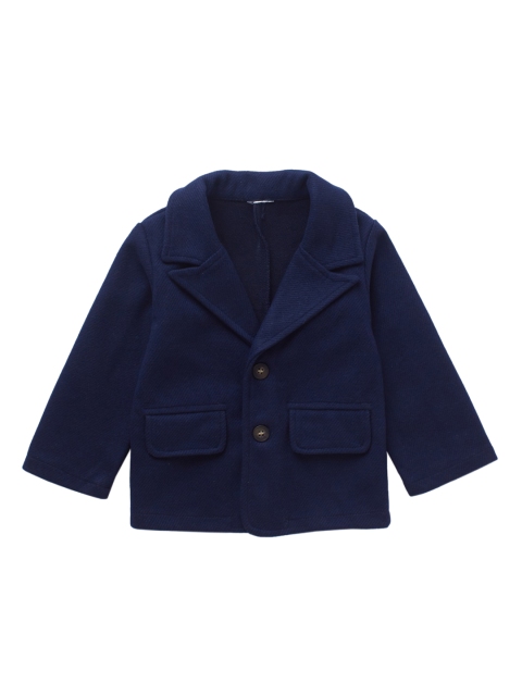 

SteezMe Boys Navy Blue Solid Single Breasted Blazer