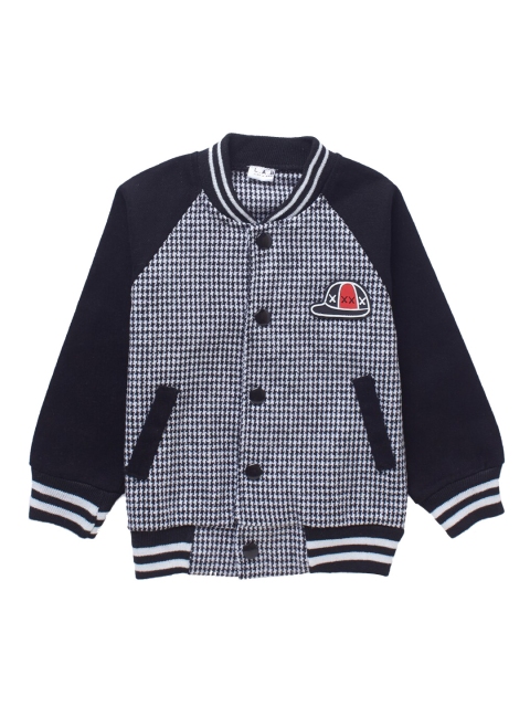 

SteezMe Boys Black White Checked Bomber Jacket