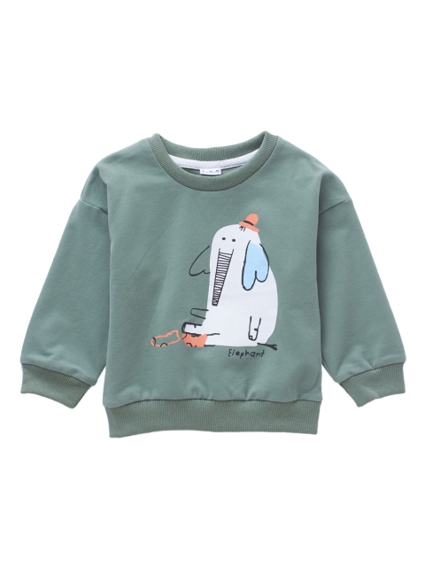 

SteezMe Unisex Kids Green Printed Sweatshirt