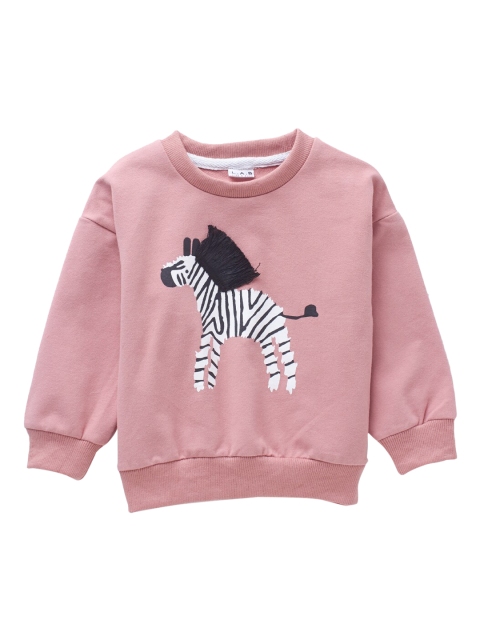 

SteezMe Unisex Kids Pink Printed Sweatshirt