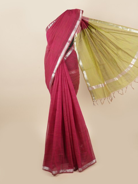 

Pothys Magenta Woven Designed Silk Cotton Saree