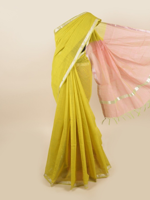 

Pothys Green Woven Designed Silk Cotton Saree