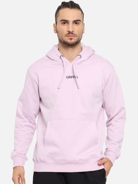 

GRIFFEL Men Lavender Brand Logo Printed Sweatshirt