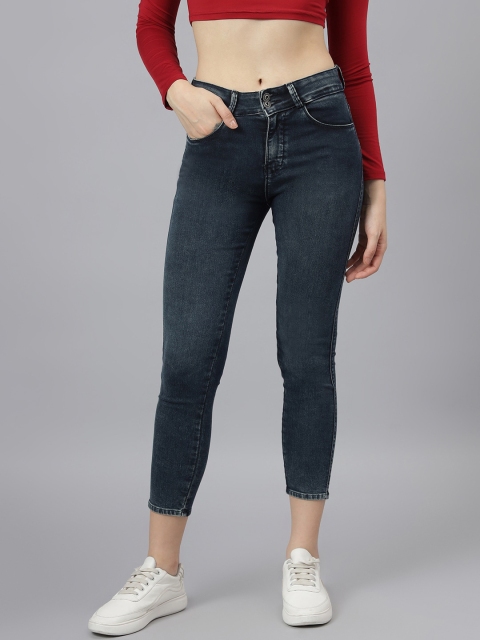 

Code 61 Women Blue Skinny Fit Light Fade Acid Wash Stretchable Jeans