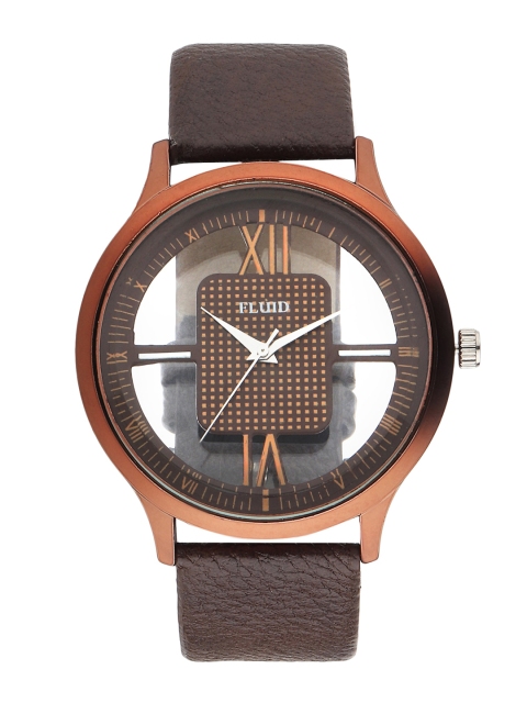 

FLUID Unisex Brown Dial Leather Straps Analogue Watch FL-003-TRAN-CP