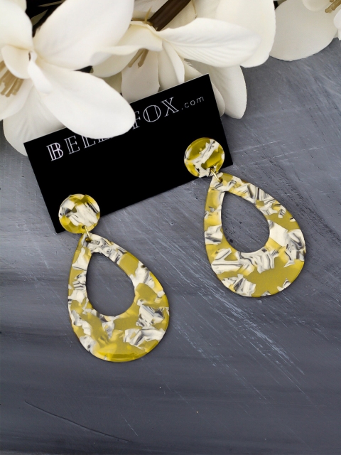 

Bellofox Yellow Contemporary Drop Earrings