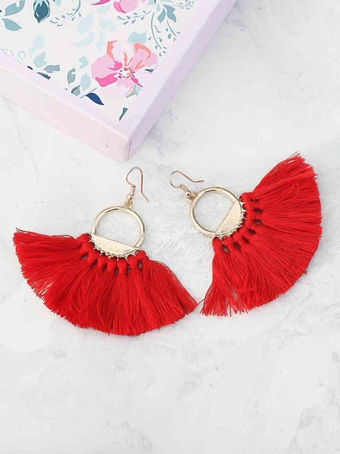 

Bellofox Red Contemporary Drop Earrings
