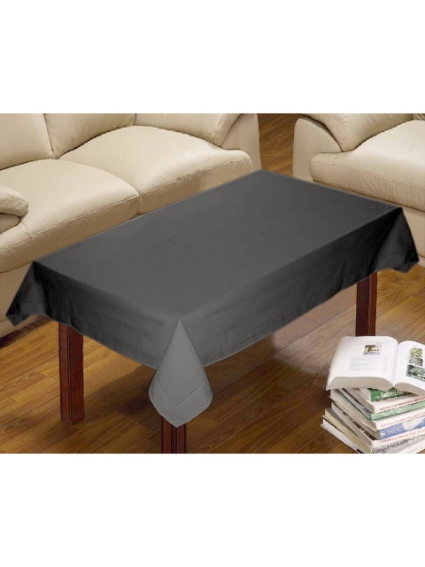

Lushomes Grey Solid Cotton 4-Seater Table Cloth