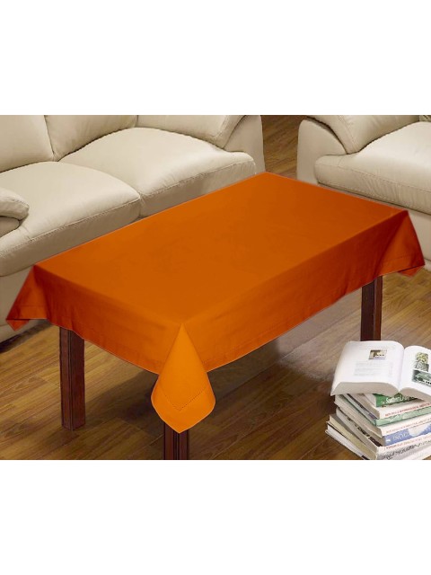 

Lushomes Orange Solid 4 Seater Cotton Table Cloth