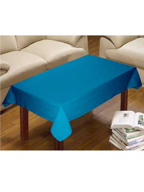 

Lushomes Blue Solid 4 Seater Cotton Table Cloth