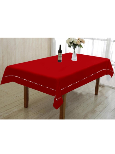 

Lushomes Red Solid Cotton Table Cloth