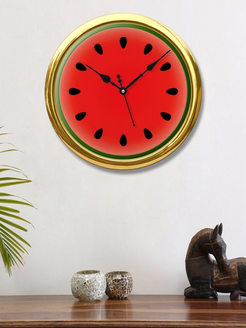 

999Store Red & Green Watermelon Printed Contemporary Wall Clock 30 cm