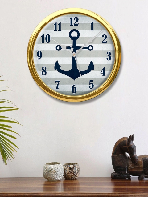 

999Store Grey & White Printed Contemporary Wall Clock