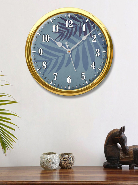 

999Store Blue & White Printed Contemporary Wall Clock