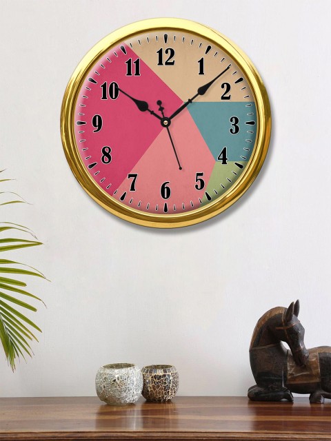 

999Store Pink & Blue Printed Contemporary Wall Clock
