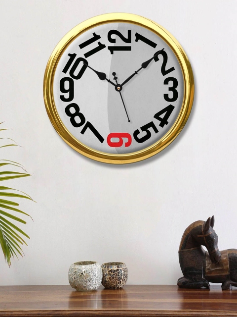 

999Store Grey & Black Printed Contemporary Wall Clock 30 cm