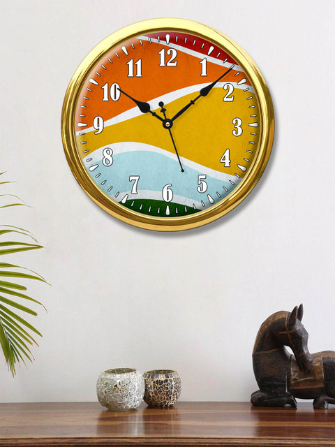 

999Store Multi Round Abstract Printed Analogue Wall Clock