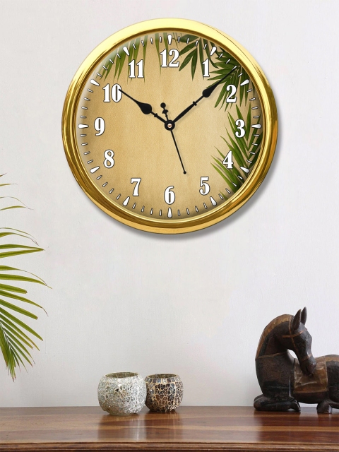 

999Store Brown & Green Printed Traditional Wall Clock