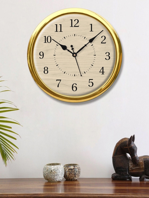 

999Store Brown & Black Printed Traditional Wall Clock