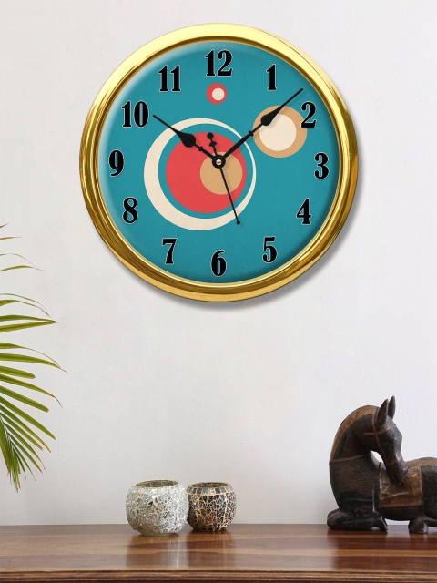 

999Store Blue & Red Printed Contemporary Wall Clock