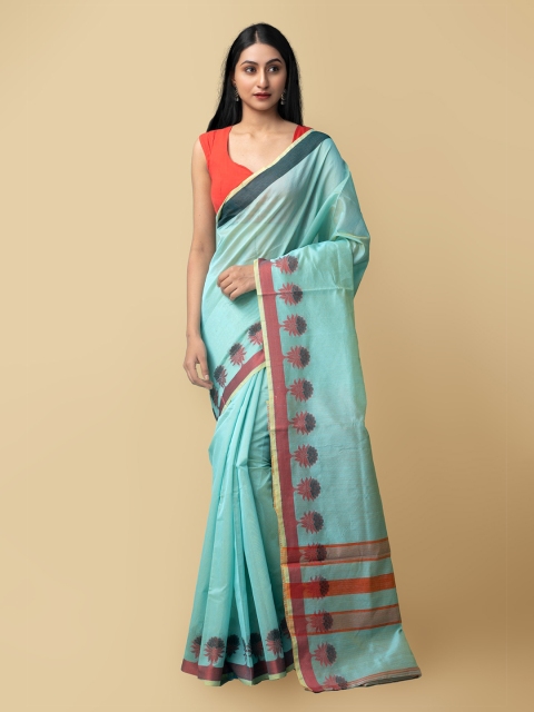 

Unnati Silks Women Green & Red Bangalore Sico Saree
