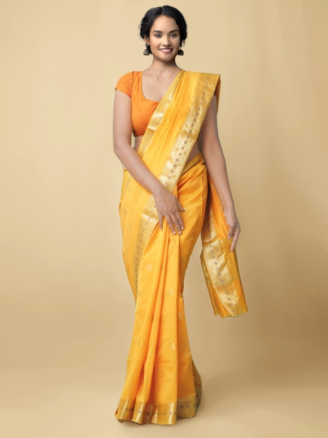 

Unnati Silks Women Yellow Bangalore Sico Saree