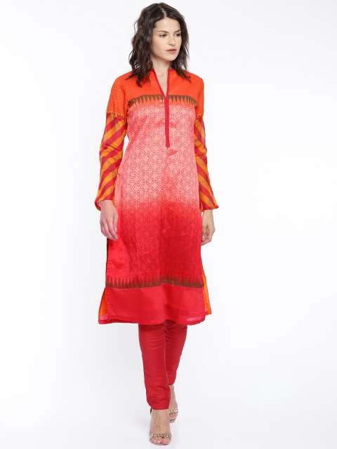 

Biba Women Multicoloured Printed Straight Kurta, Multi