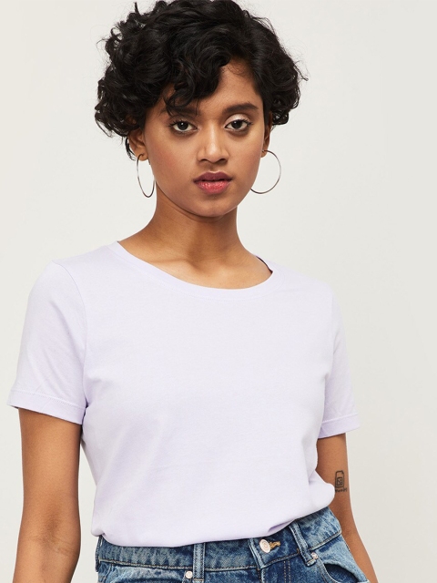 

Fame Forever by Lifestyle Light Purple Solid Regular Top