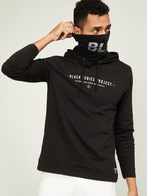 

Bossini Men Black Typography Printed Slim Fit T-shirt