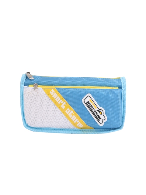 

Instabuyz Kids Blue & White Printed Zipper Pencil Pouch