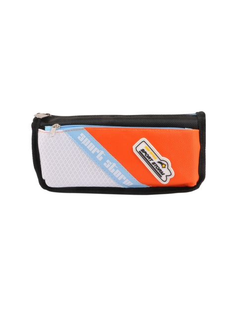 

Instabuyz Kids Orange & Black Printed Pencil Pouch