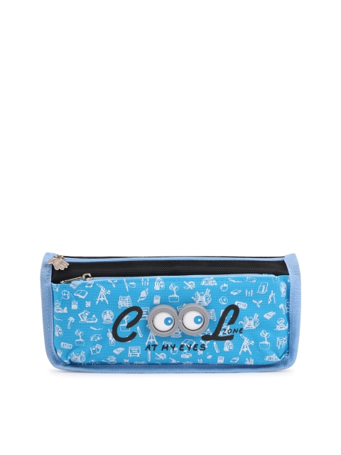 

Instabuyz Kids Blue & White Printed Pencil Pouch