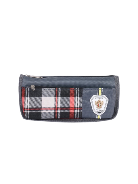

Instabuyz Kids Grey & Red Printed Zipper Pencil Pouch