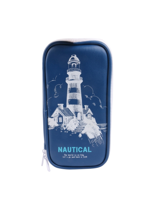 

Instabuyz Kids Blue & White Printed Pencil Pouch
