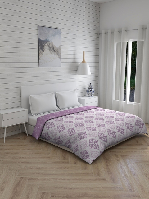 

Layers Purple & White Floral AC Room 120 GSM Double Bed Comforter