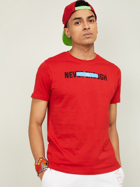 

Kappa Men Red Typography Printed T-shirt